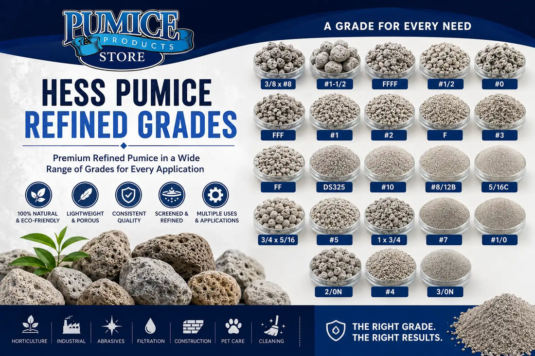 Hess Pumice Refined Grades: Complete Guide to Sizes, Uses, and Applications