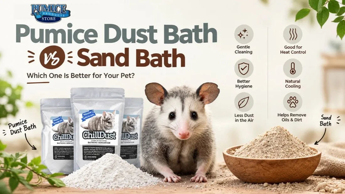 Pumice Dust Bath vs Sand Bath: Which Is Safer for Your Chinchilla?