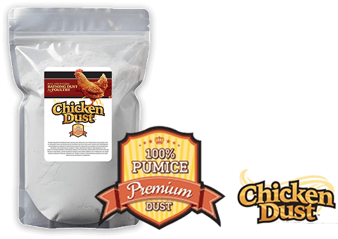 Bag of Chicken Dust with branding and product details on a white background
