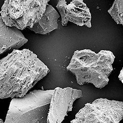 micro-photo of pumice grains