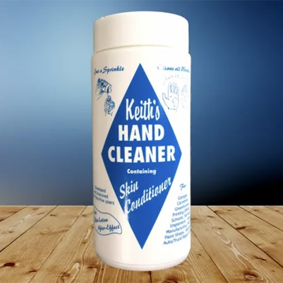 Keith's pumice-based dry hand cleaner